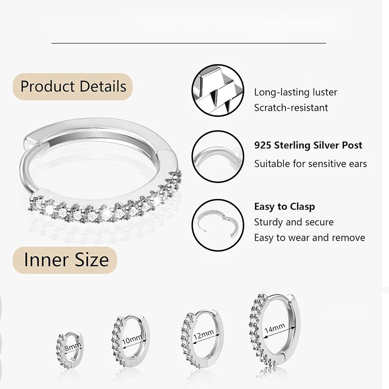 4 Pairs Small Huggie Cartilage Hoop Earrings 14K Gold Plated Cute Mini Piercings Aretes Earrings Sets for Women Trendy Jewelry