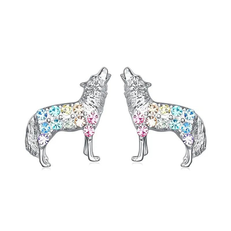 Cat Dinosaur Dragon Horse Stud Earrings for Women Fine Animal Monkey Cow Wolf Sloth Fox LLama Earrings Gifts Jewelry for Girls
